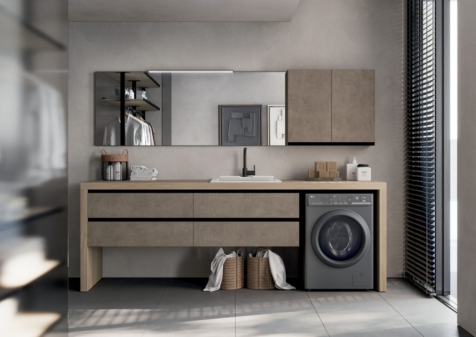 Spazio Time: mobili per lavanderia, soluzioni per bagno lavanderia -  Ideagroup